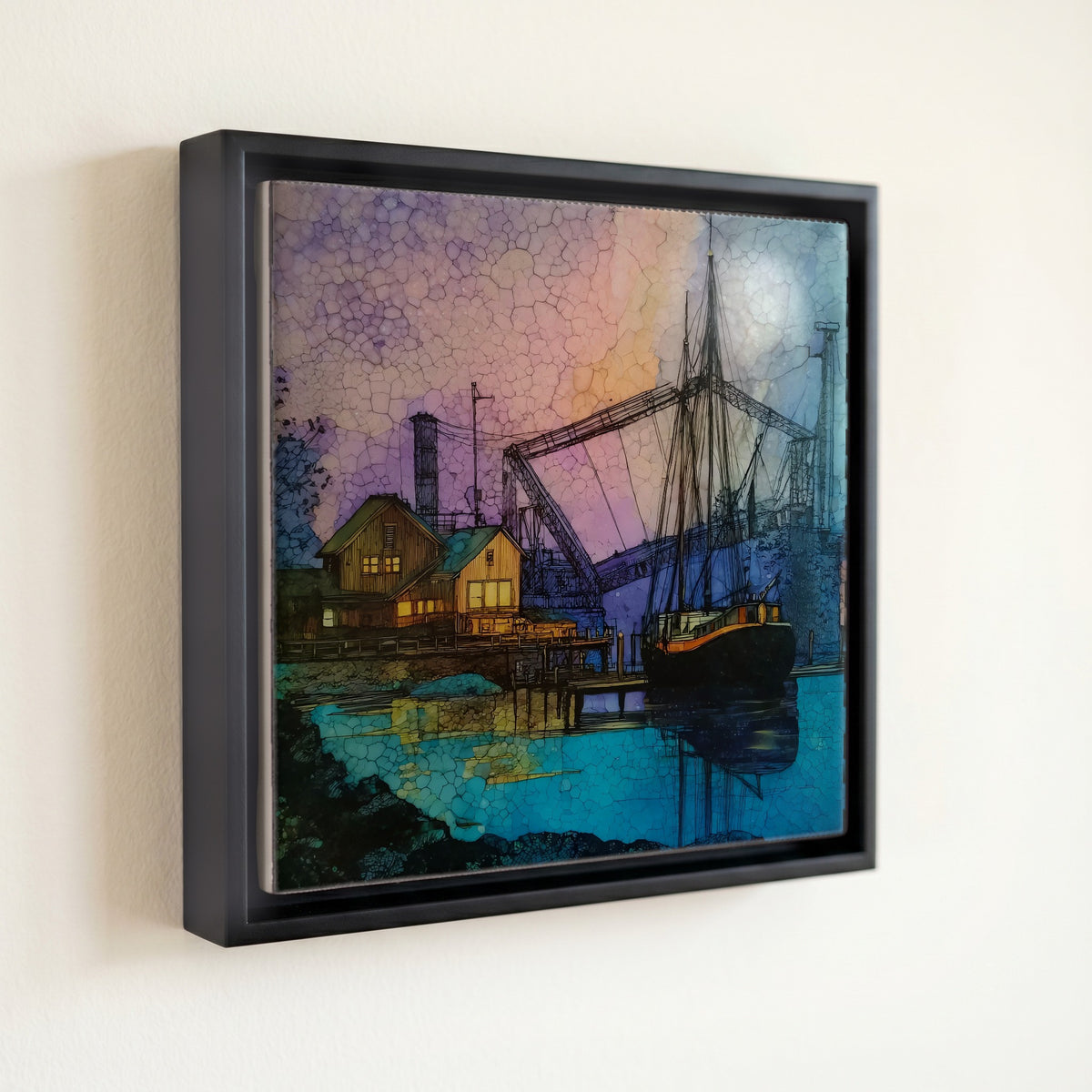 the Mystic drawbridge raised — front
