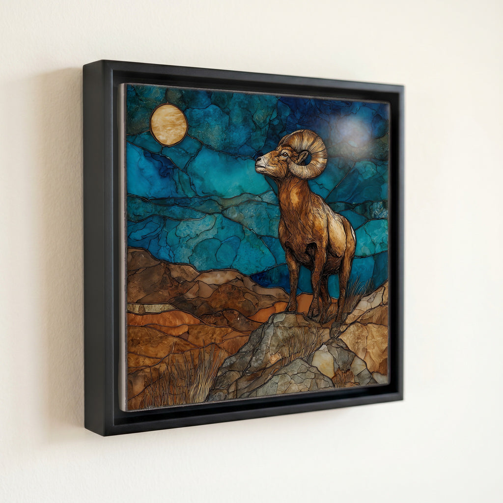 Badlands bighorn ram on — front