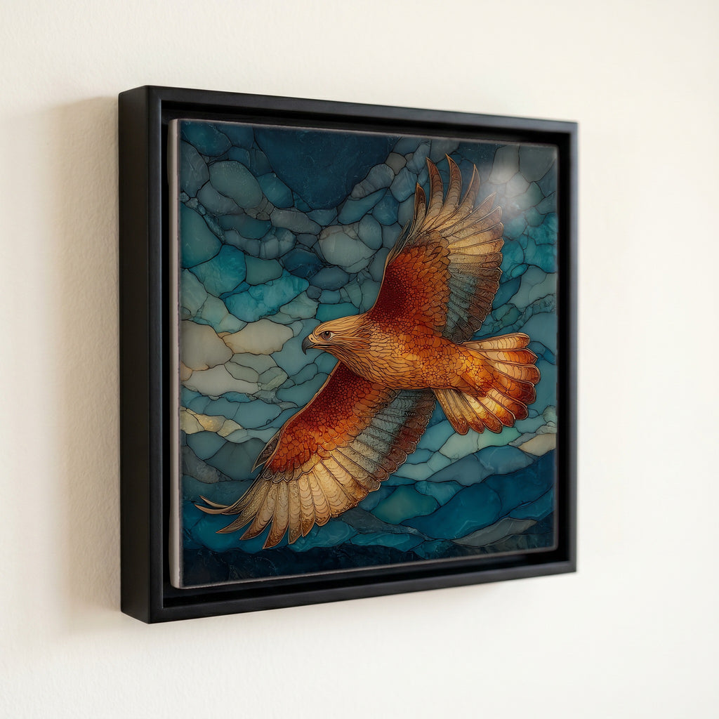a golden eagle soaring — front