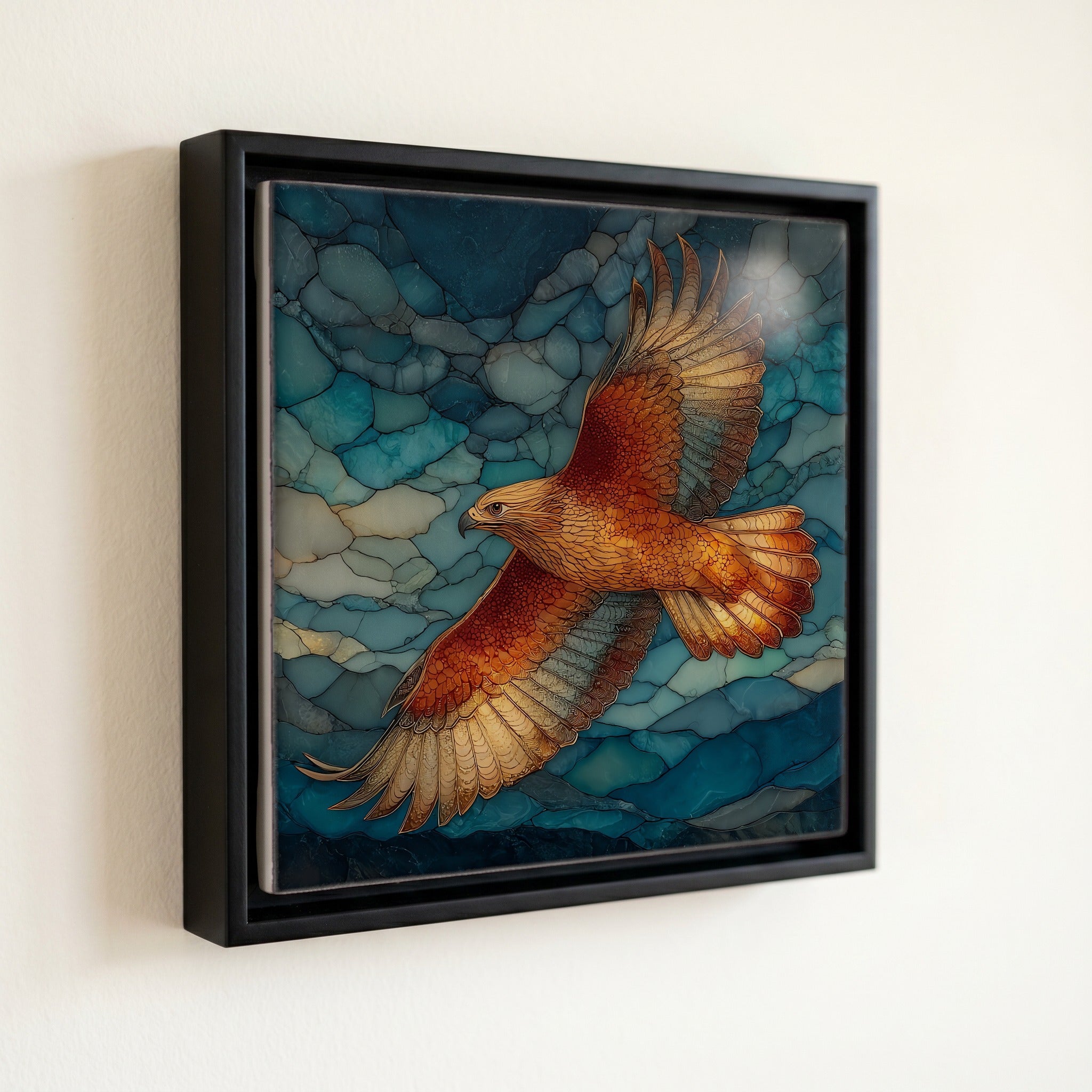 a golden eagle soaring — front
