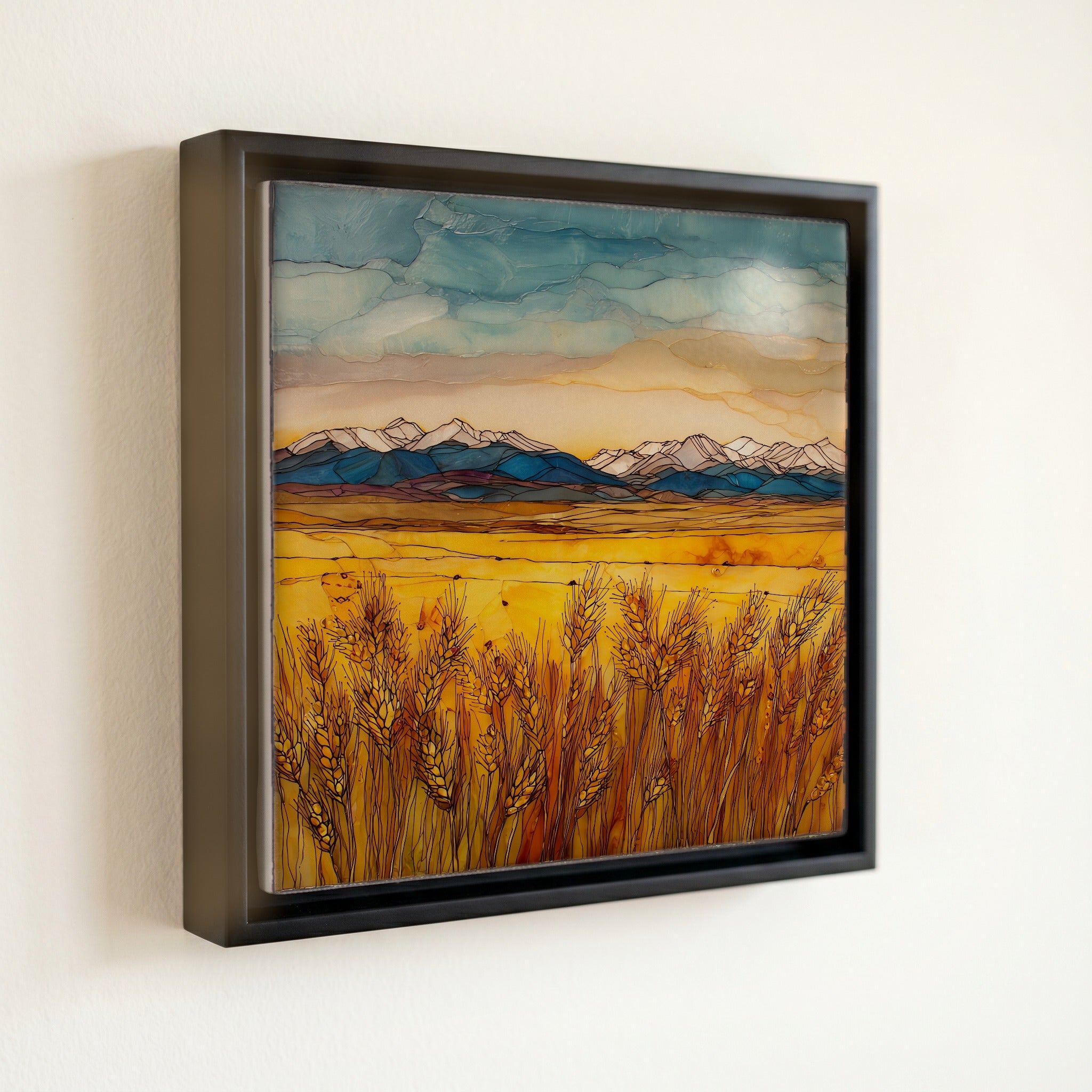Wheat fields eastern plains Ceramic Art Tile — front