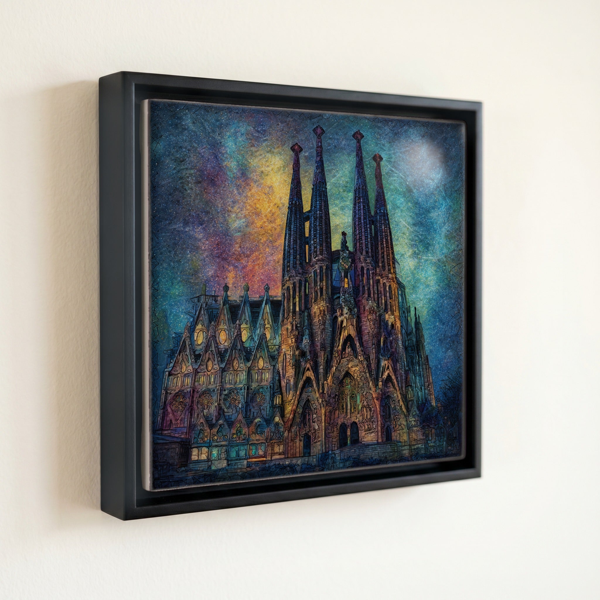 Sagrada Familia Basilica Facade Spires — front