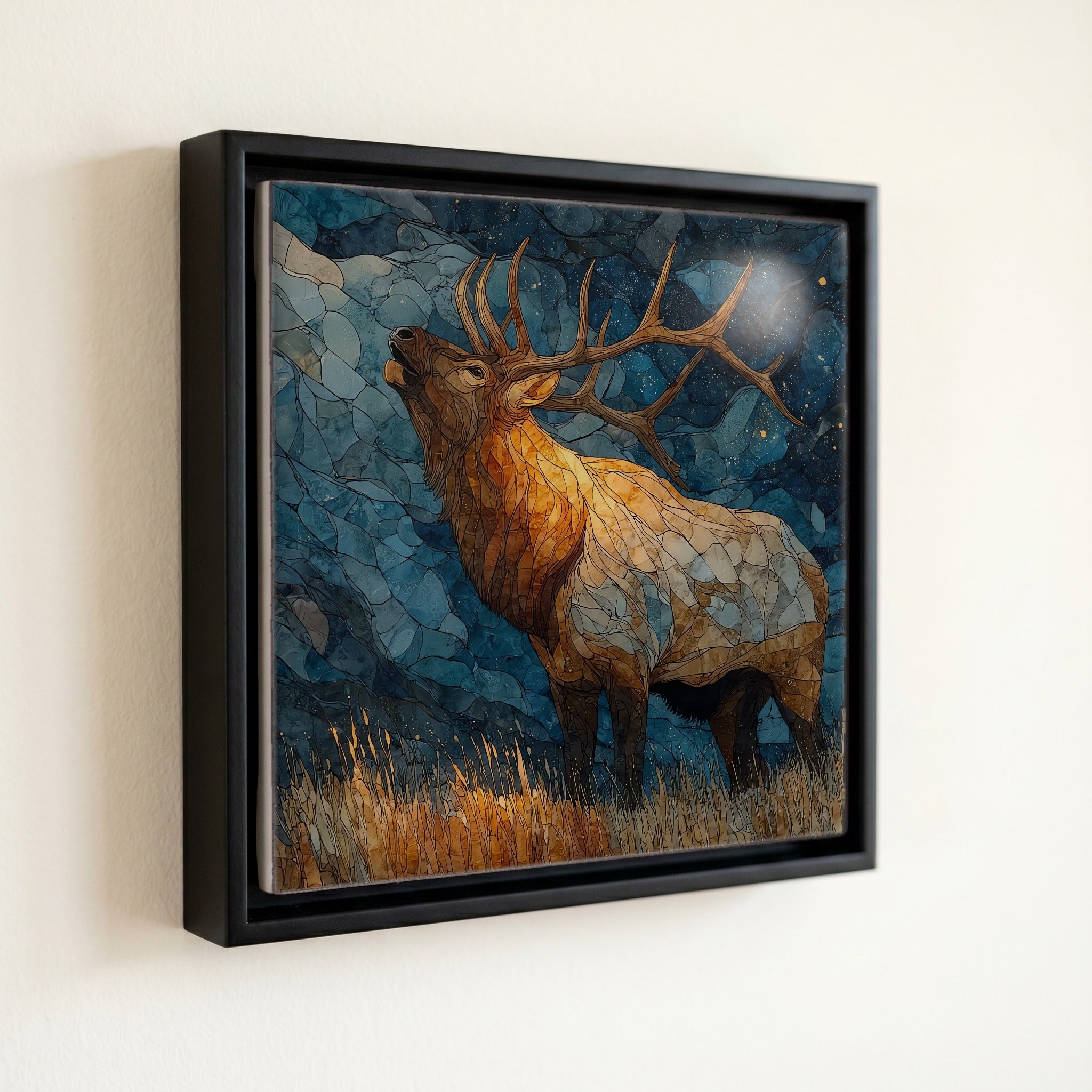 a bull elk bugling — front