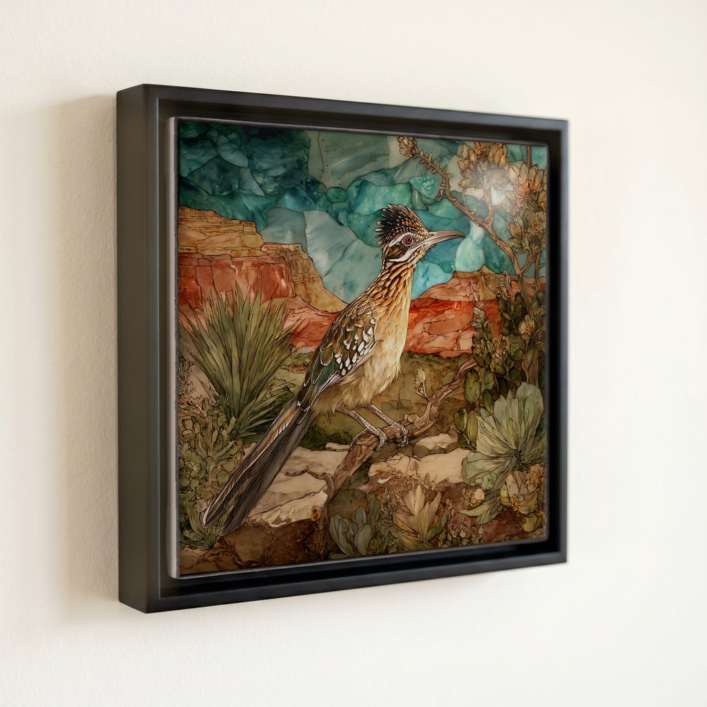 a roadrunner on the — front