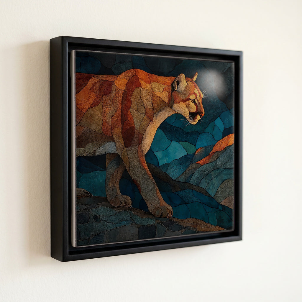 a mountain lion stalking — front