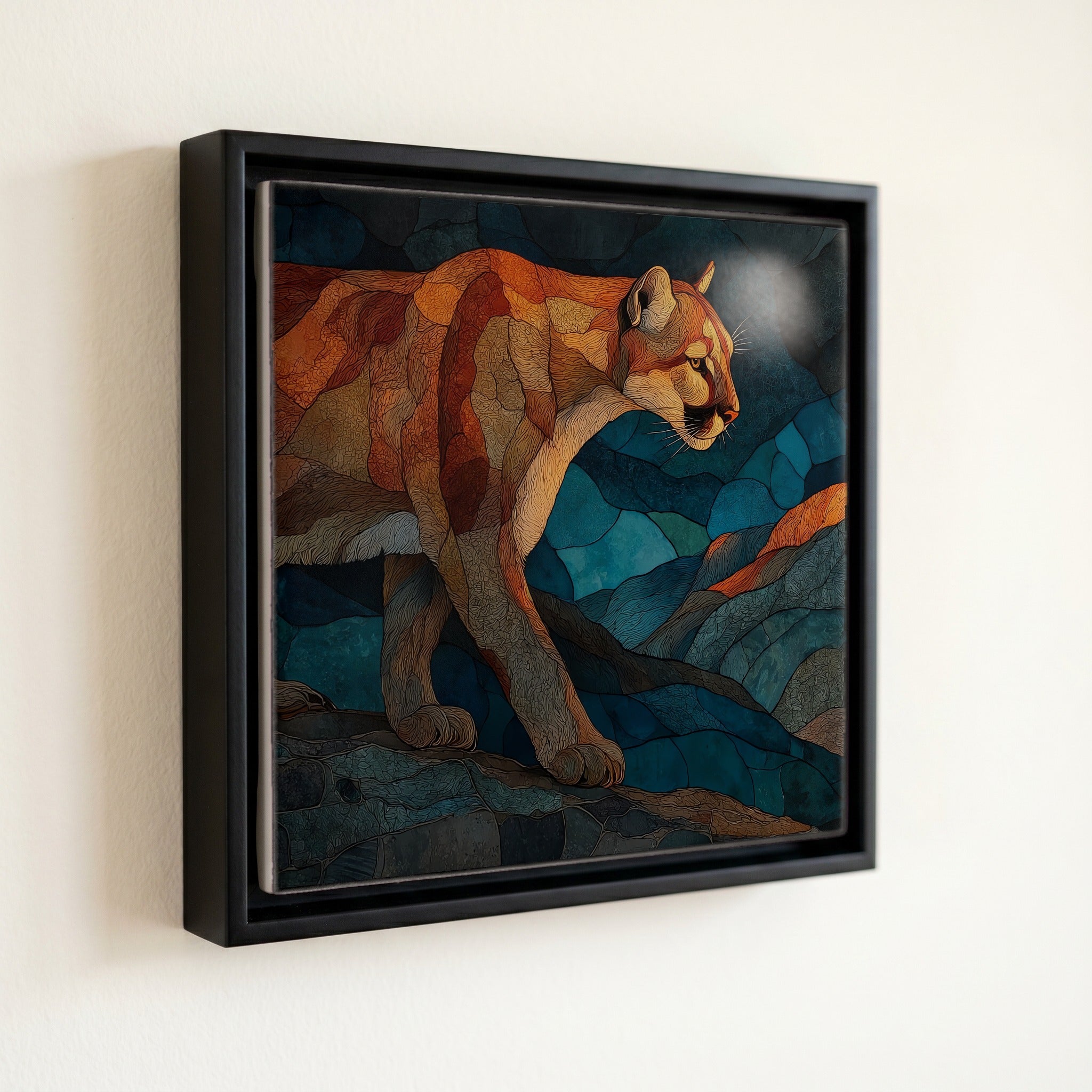 a mountain lion stalking — front