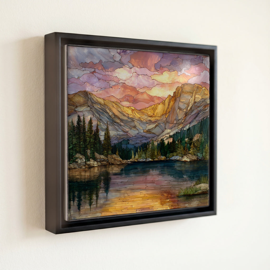 Longs Peak from Bear Lake Front Range Ceramic Art Tile — front