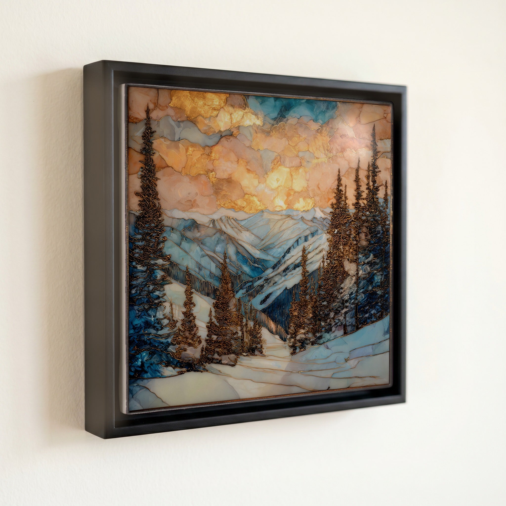 Wolf Creek powder San Juans Ceramic Art Tile — front