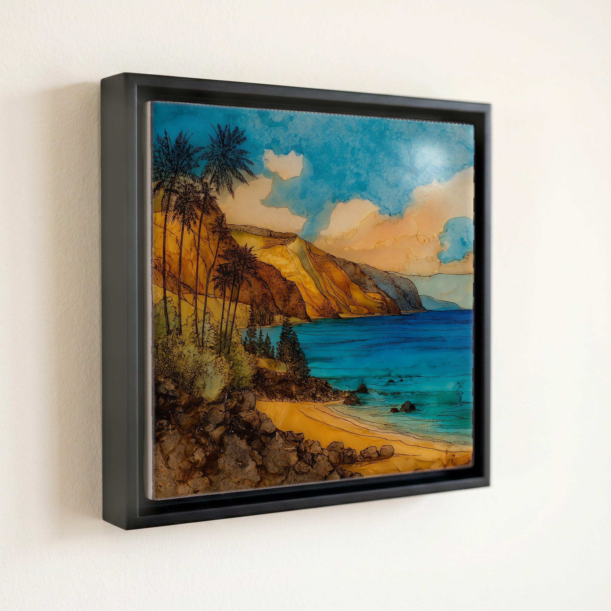 Kaiolohia Lanai Ceramic Art Tile — front