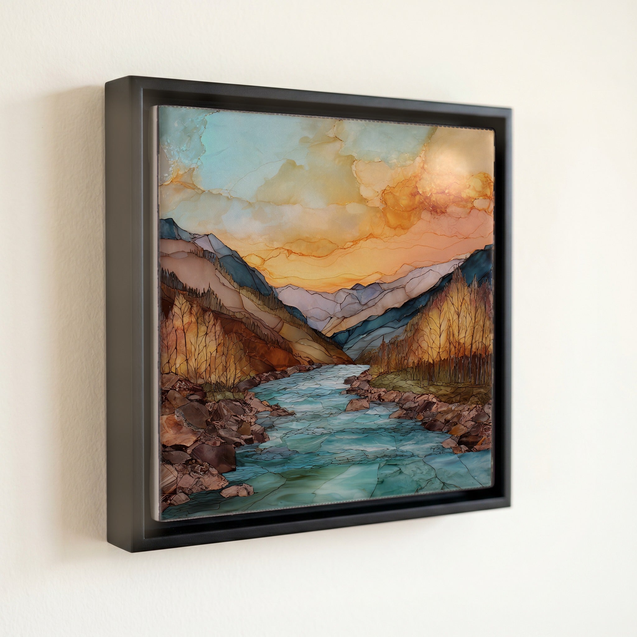 Eagle River at Vail Eagle Valley Ceramic Art Tile — front