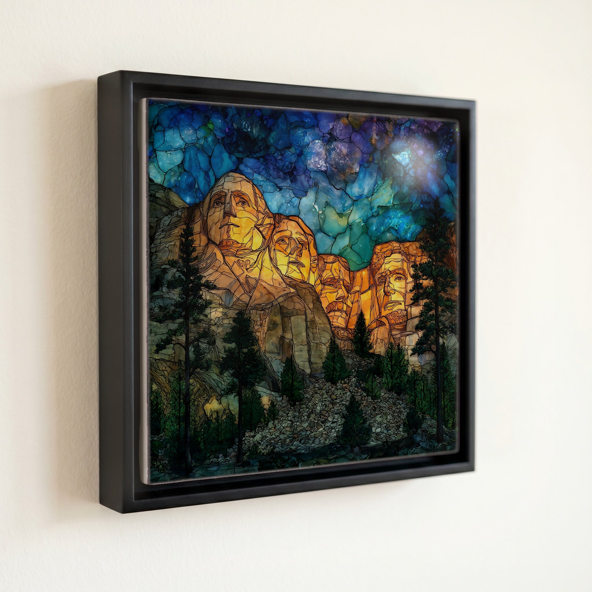 Mount Rushmore evening lighting — front