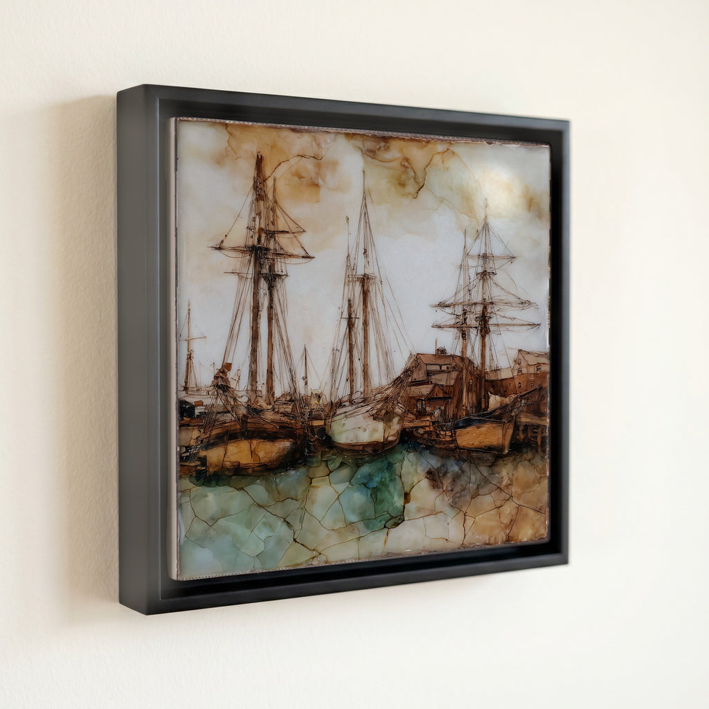 Mystic Seaport tall ship masts — front