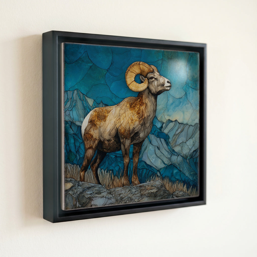 a bighorn ram — front