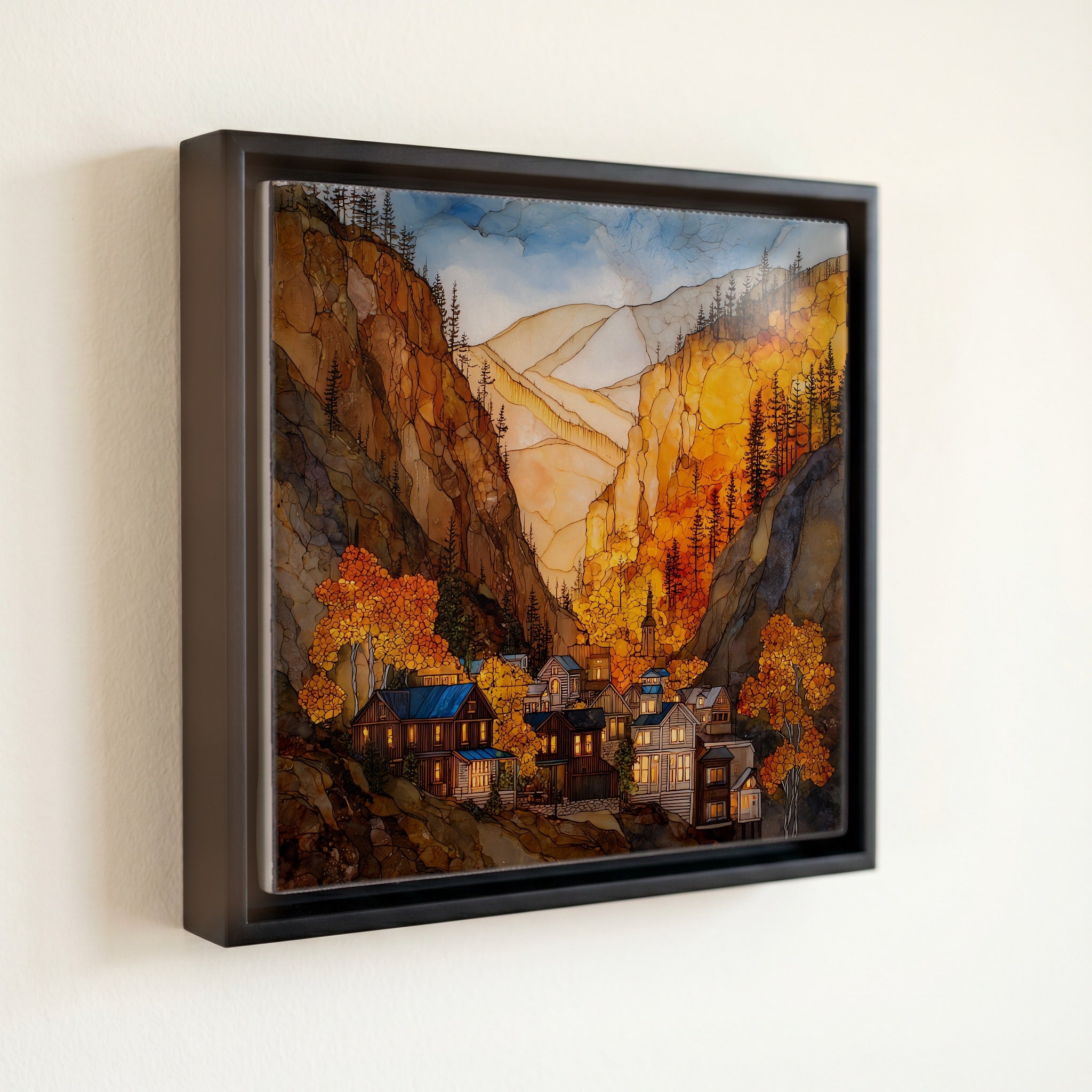 Ouray box-canyon town San Juans Ceramic Art Tile — front