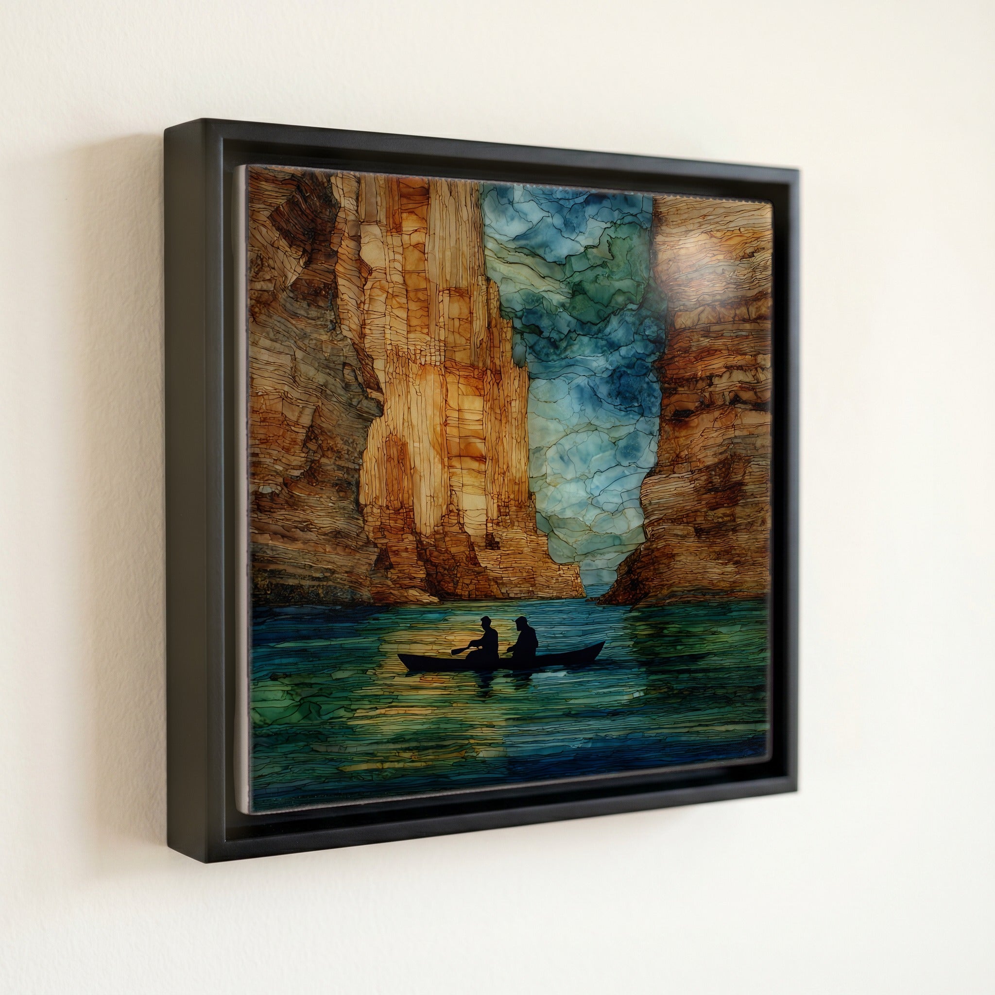 Pictured Rocks kayakers paddling — front