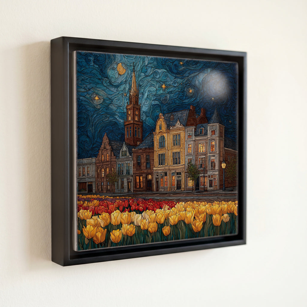 downtown Pella during Tulip Time — front