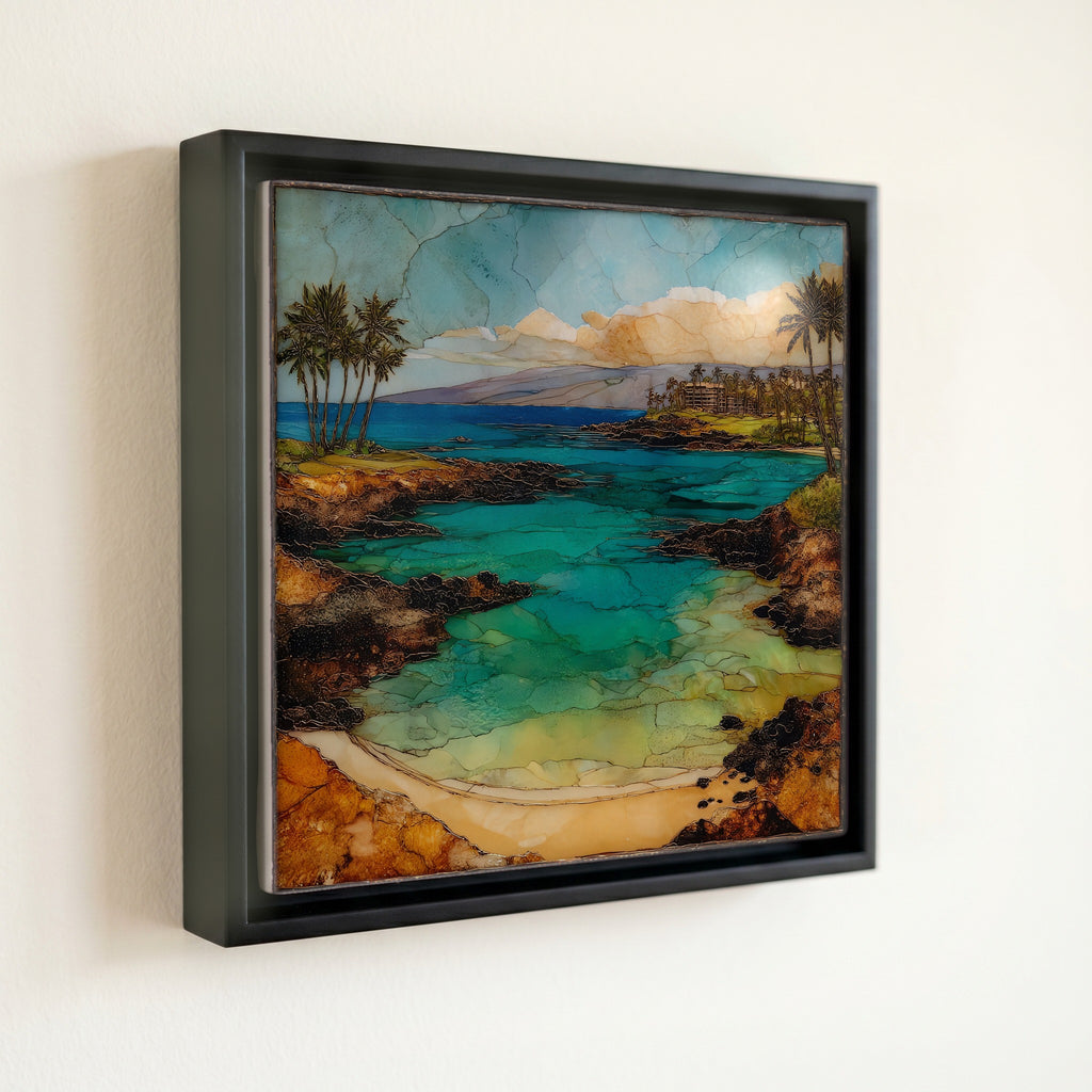 Kapalua Bay Maui Ceramic Art Tile — front