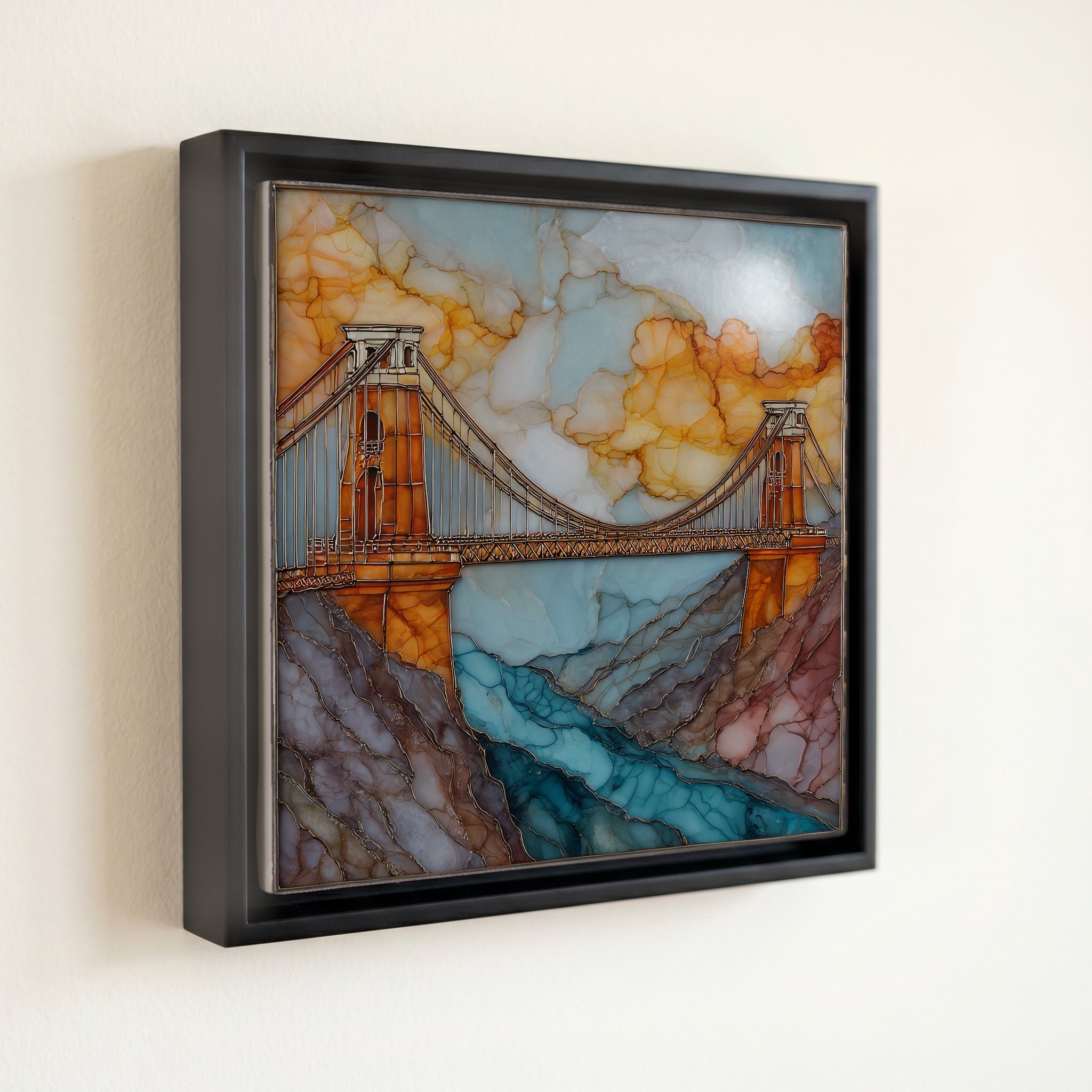 Royal Gorge bridge Ceramic Art Tile — front