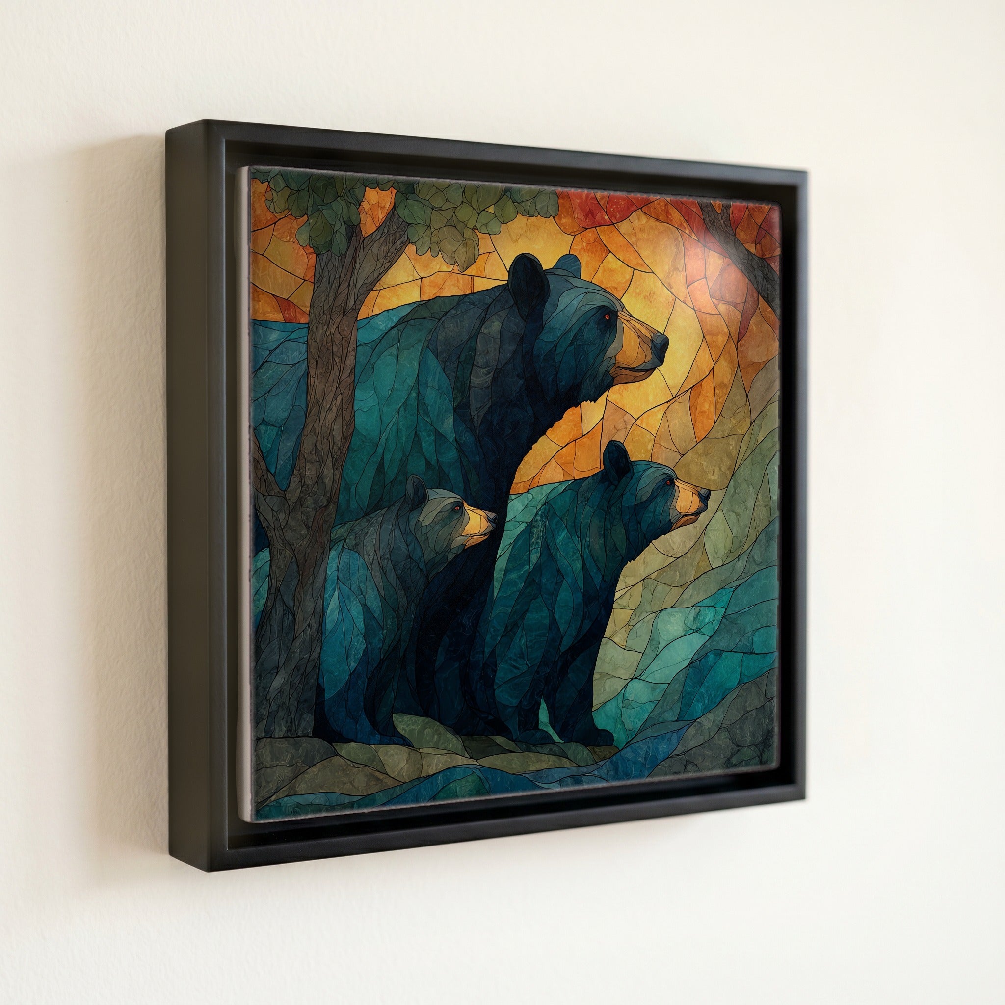 a mother black bear — front