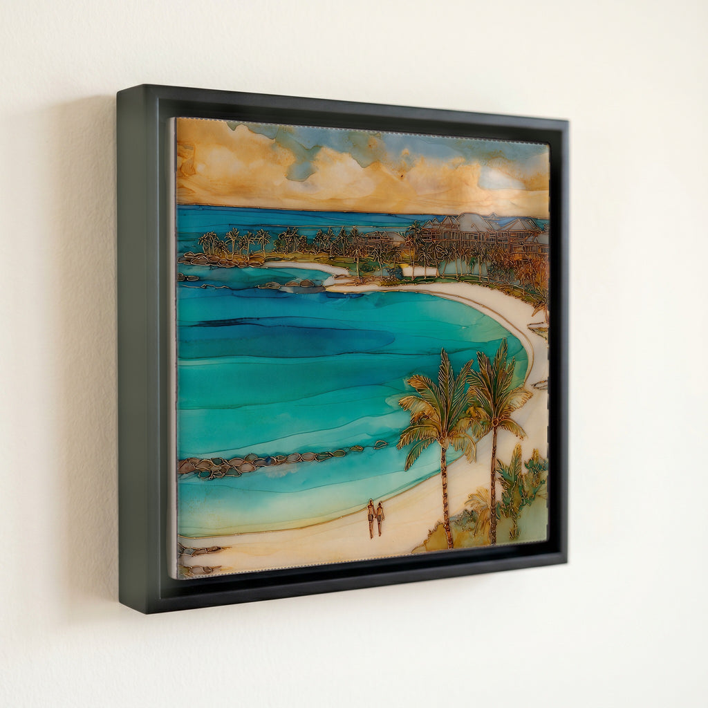Ko Olina Lagoons Oahu Ceramic Art Tile — front