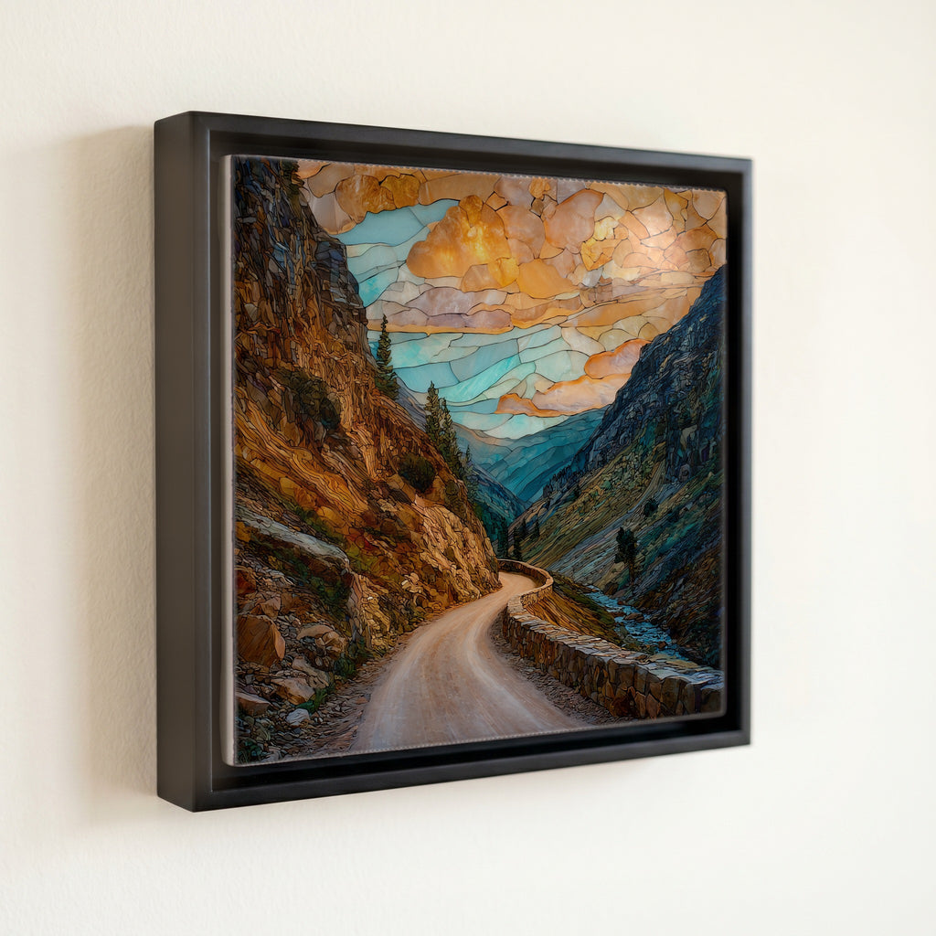 Old Fall River Road Rocky Mountain National Park Ceramic Art Tile — front