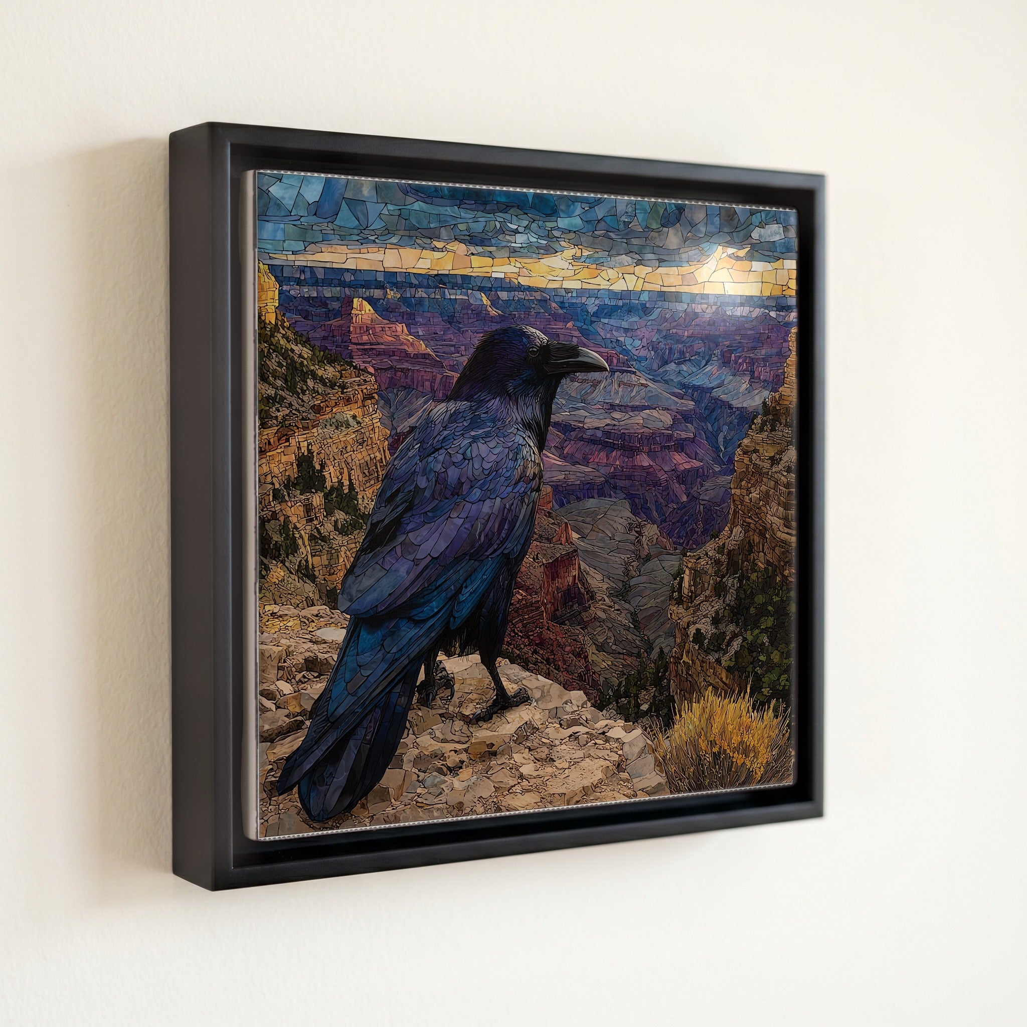 a common raven on a Grand — front