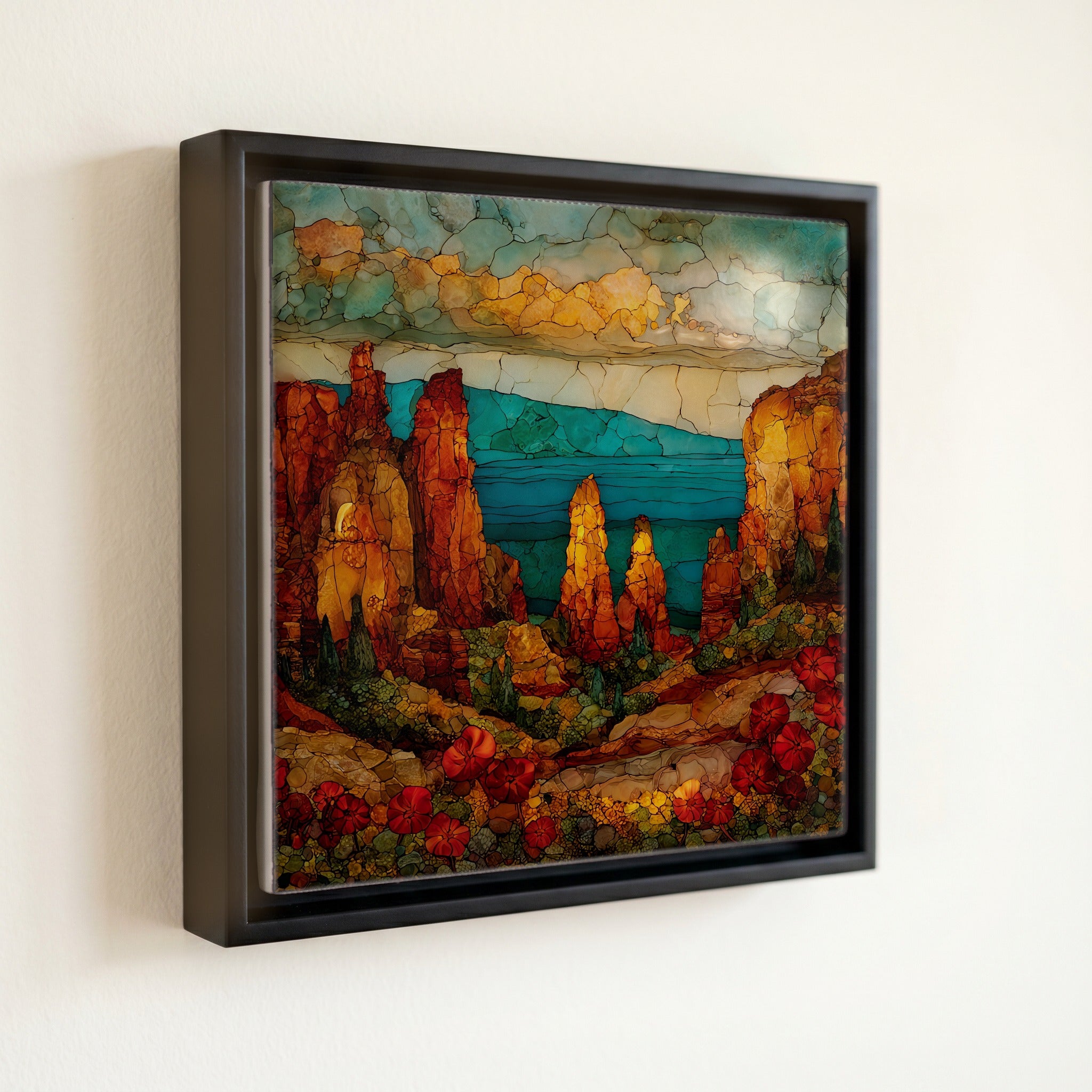 Garden of the Gods Lanai Ceramic Art Tile — front