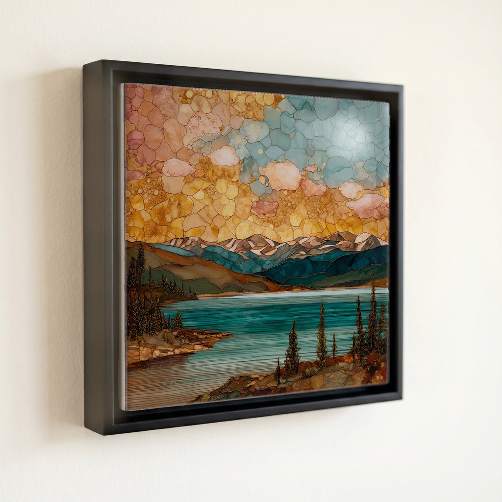 Lake Granby Indian Peaks Front Range Ceramic Art Tile — front