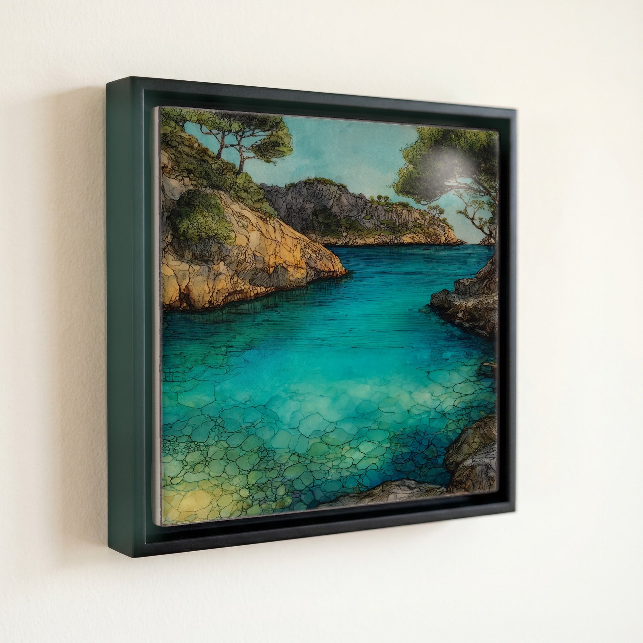 Menorca Cala Macarella turquoise cove — front