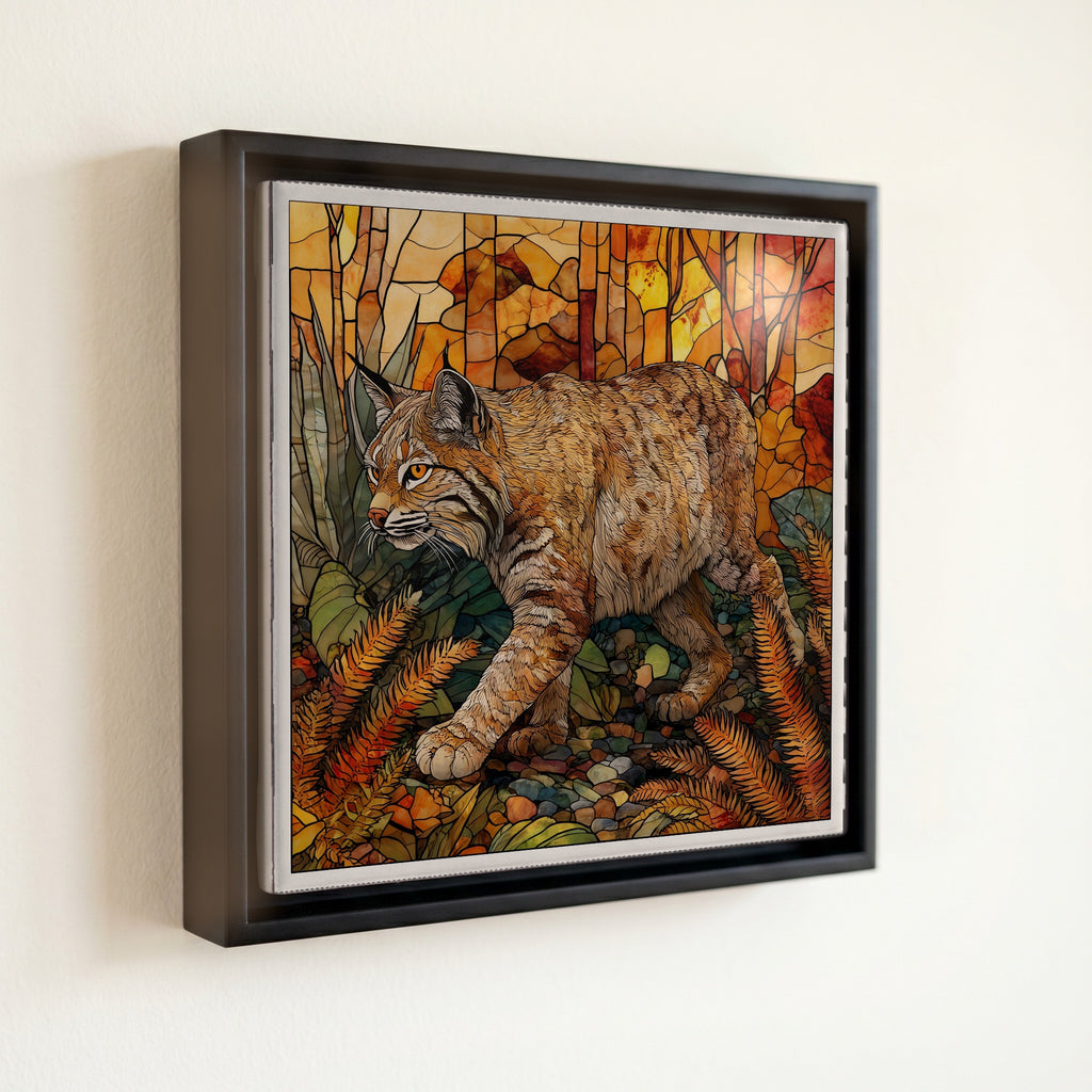 a bobcat moving silently — front