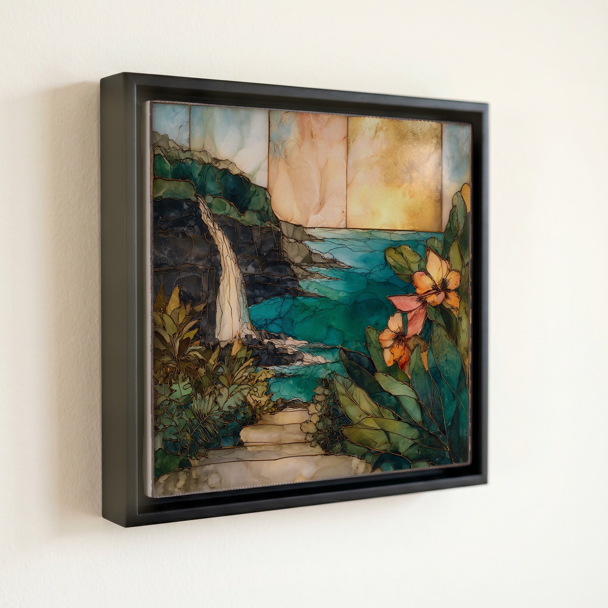Onomea Bioreserve Big Island Ceramic Art Tile — front