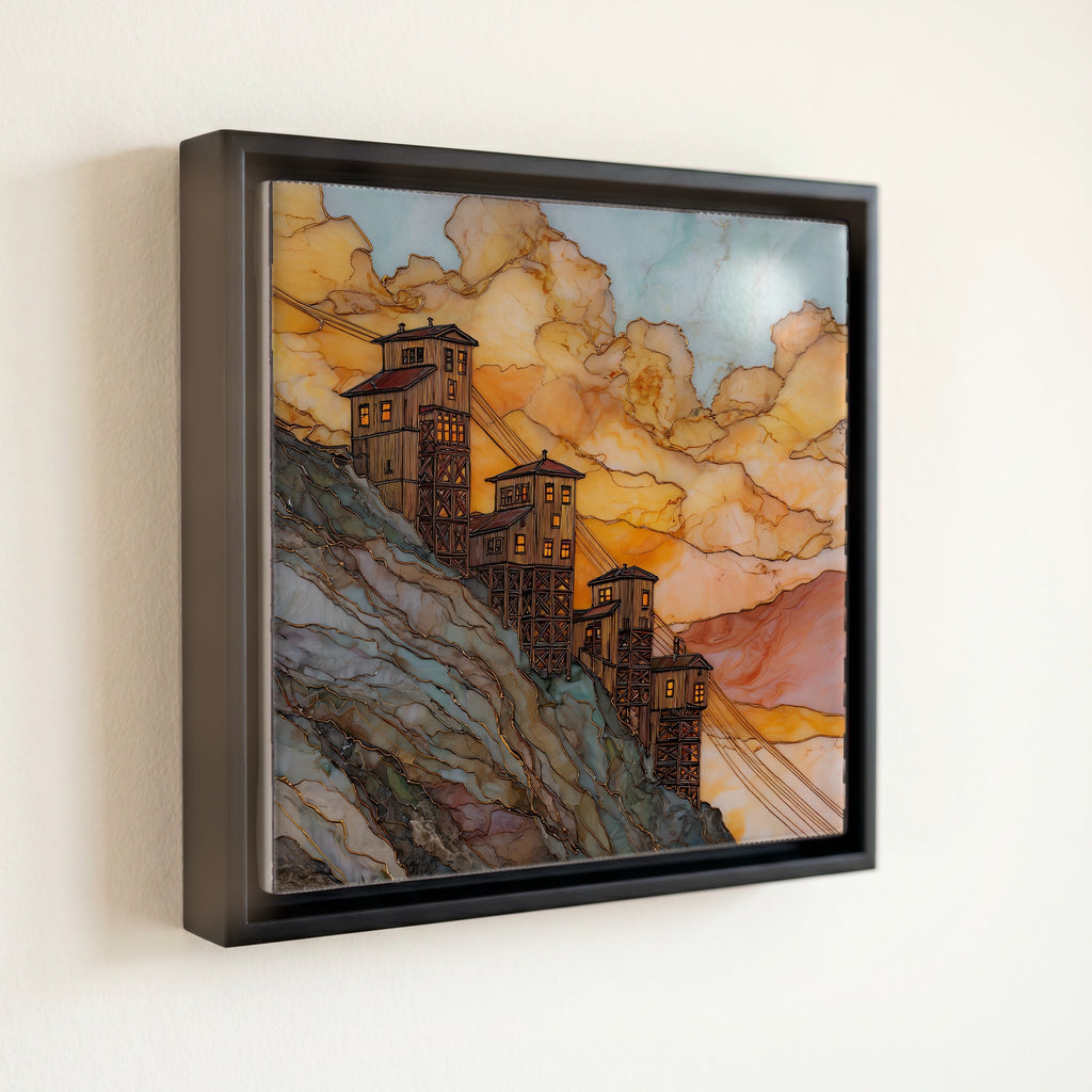 Liberty Bell Mine Telluride San Juans Ceramic Art Tile — front