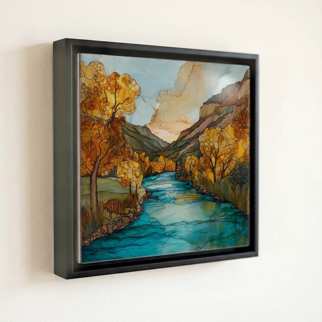 Animas River through Durango San Juans Ceramic Art Tile — front