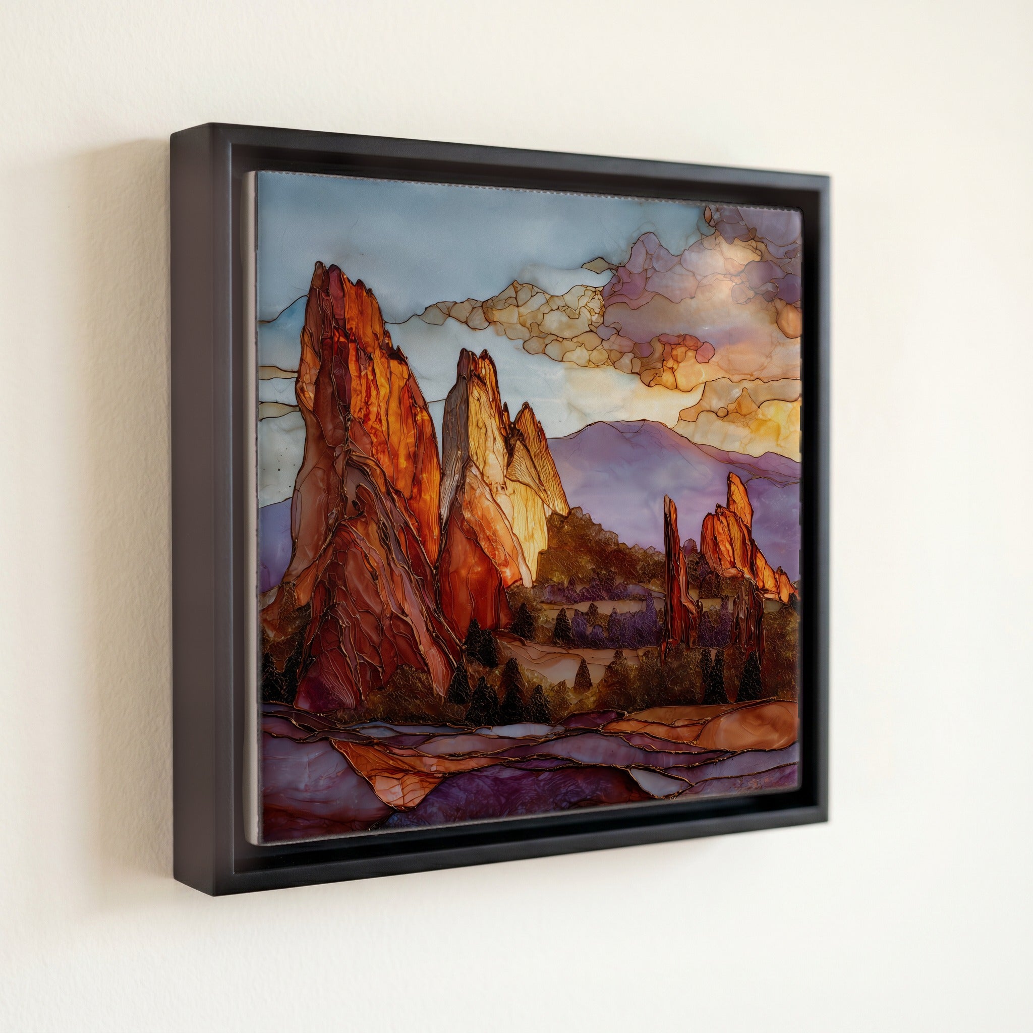 Kissing Camels Garden of the Gods Front Range Ceramic Art Tile — front