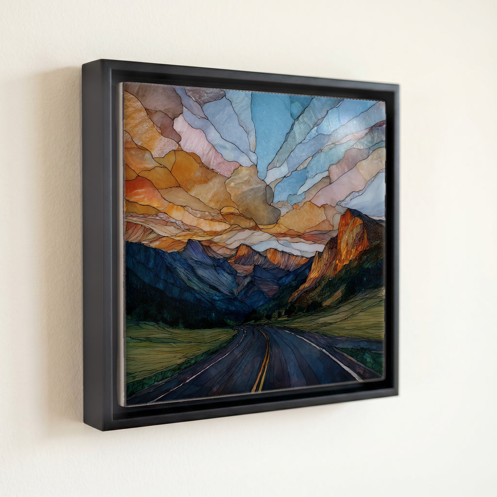 Peak to Peak Highway Front Range Ceramic Art Tile — front