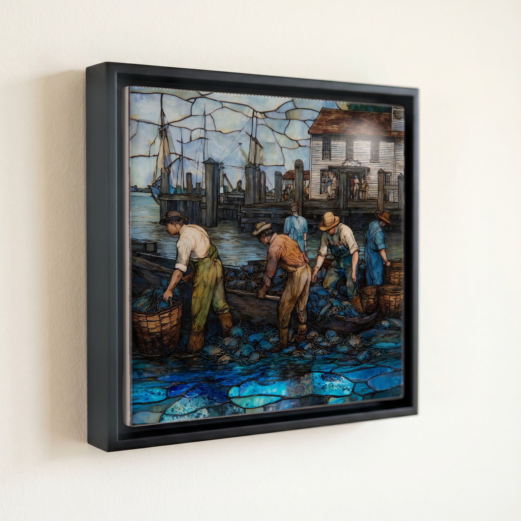 Crisfield watermen unloading blue — front