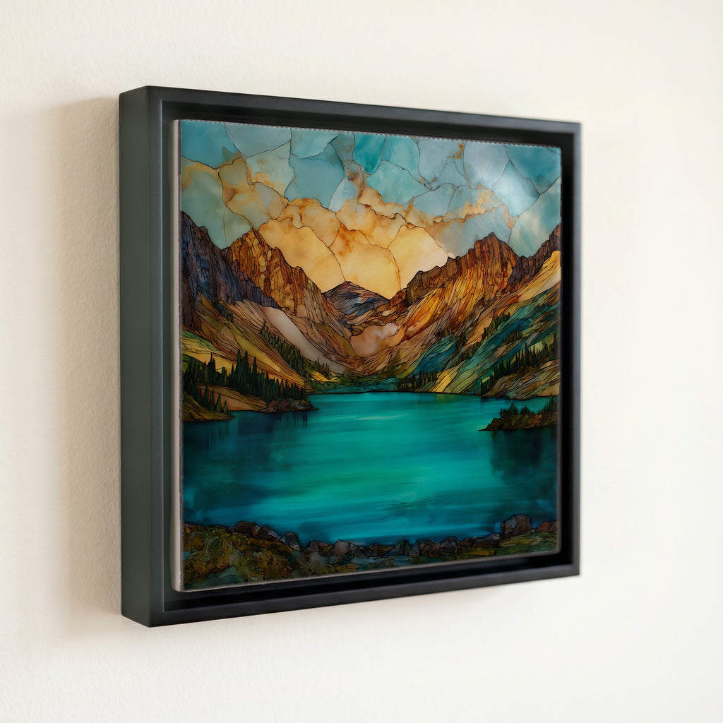 Ice Lake Basin turquoise San Juans Ceramic Art Tile — front