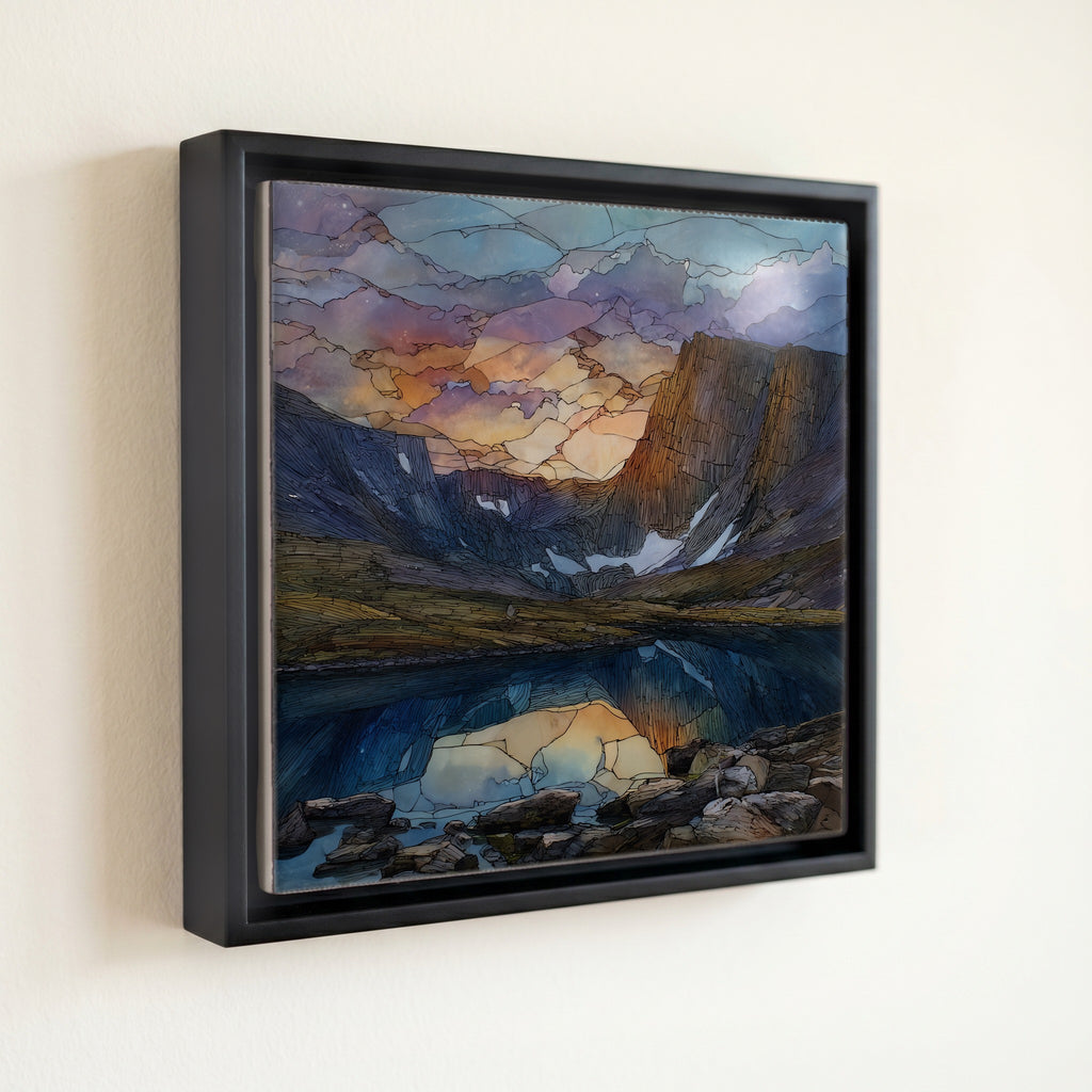 Chasm Lake Rocky Mountain National Park Ceramic Art Tile — front