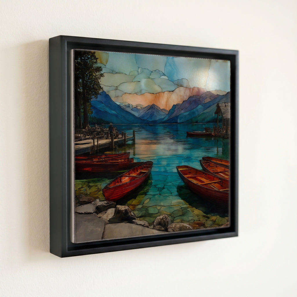 Apgar Village pier on Lake McDonald — front