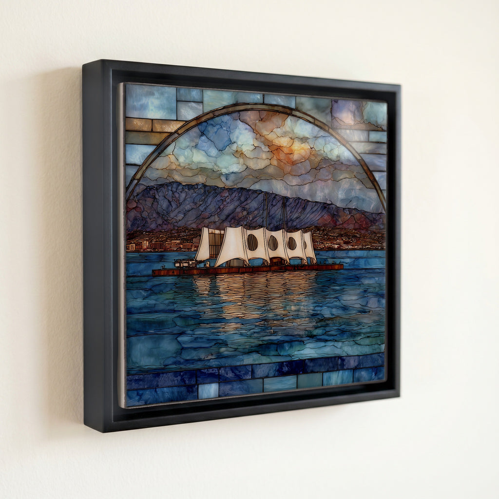 USS Arizona Memorial Oahu Ceramic Art Tile — front
