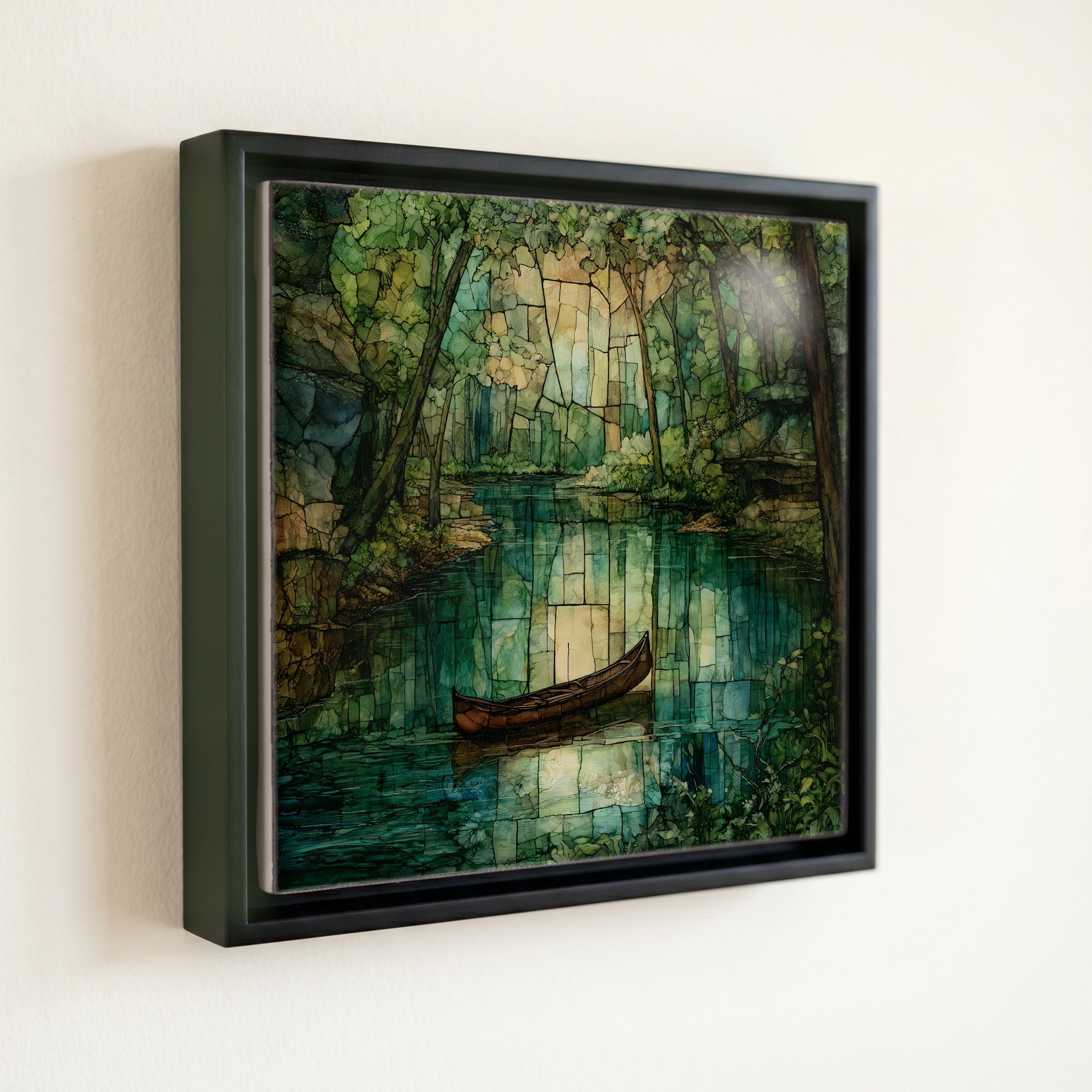 a canoe on Sugar Creek — front