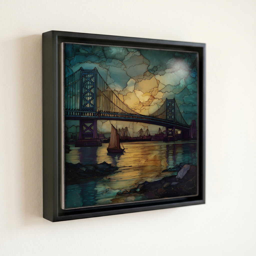 the Walt Whitman Bridge — front