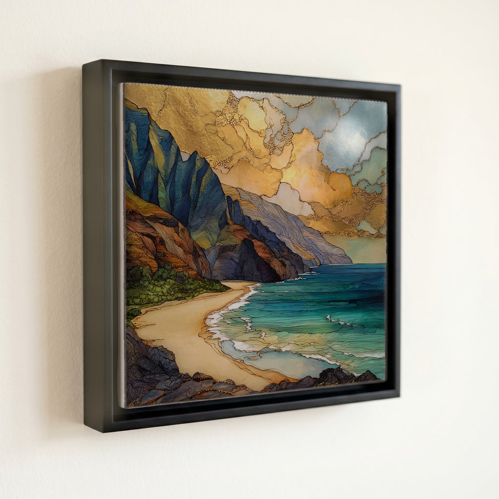 Kalalau Beach Kauai Ceramic Art Tile — front