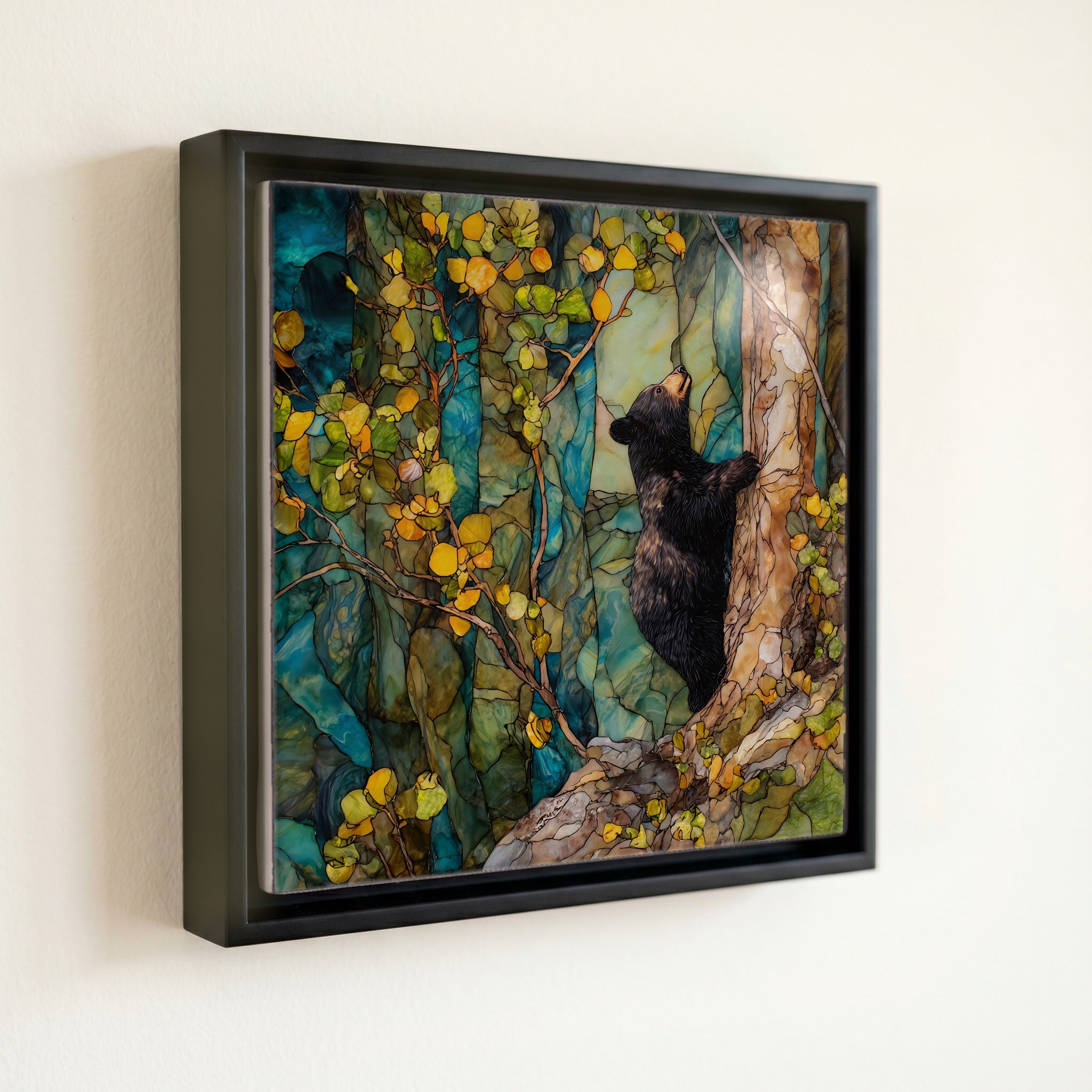 a black bear foraging — front