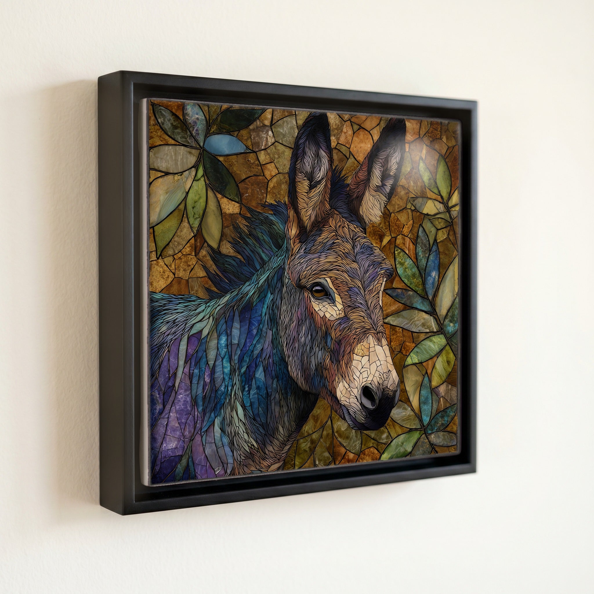a wild burro on — front