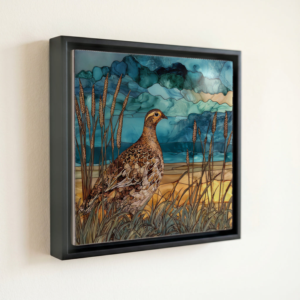 Sharp-tailed Grouse on a — front