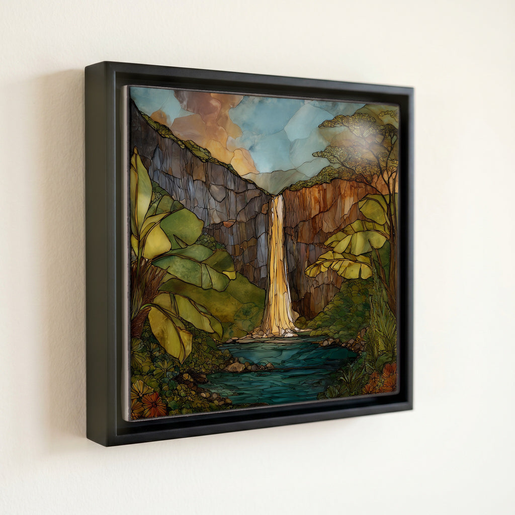Hanakapiai Falls Kauai Ceramic Art Tile — front