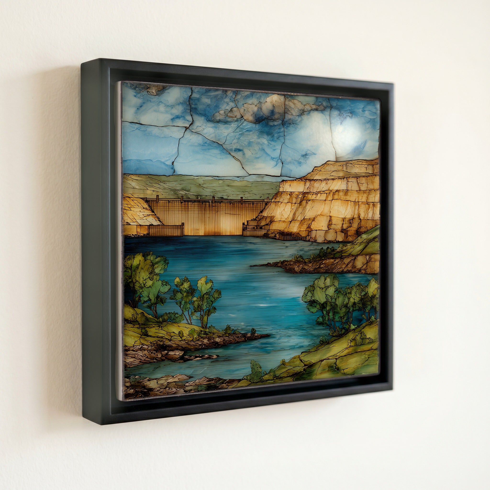 Lake Oahe Dam on — front