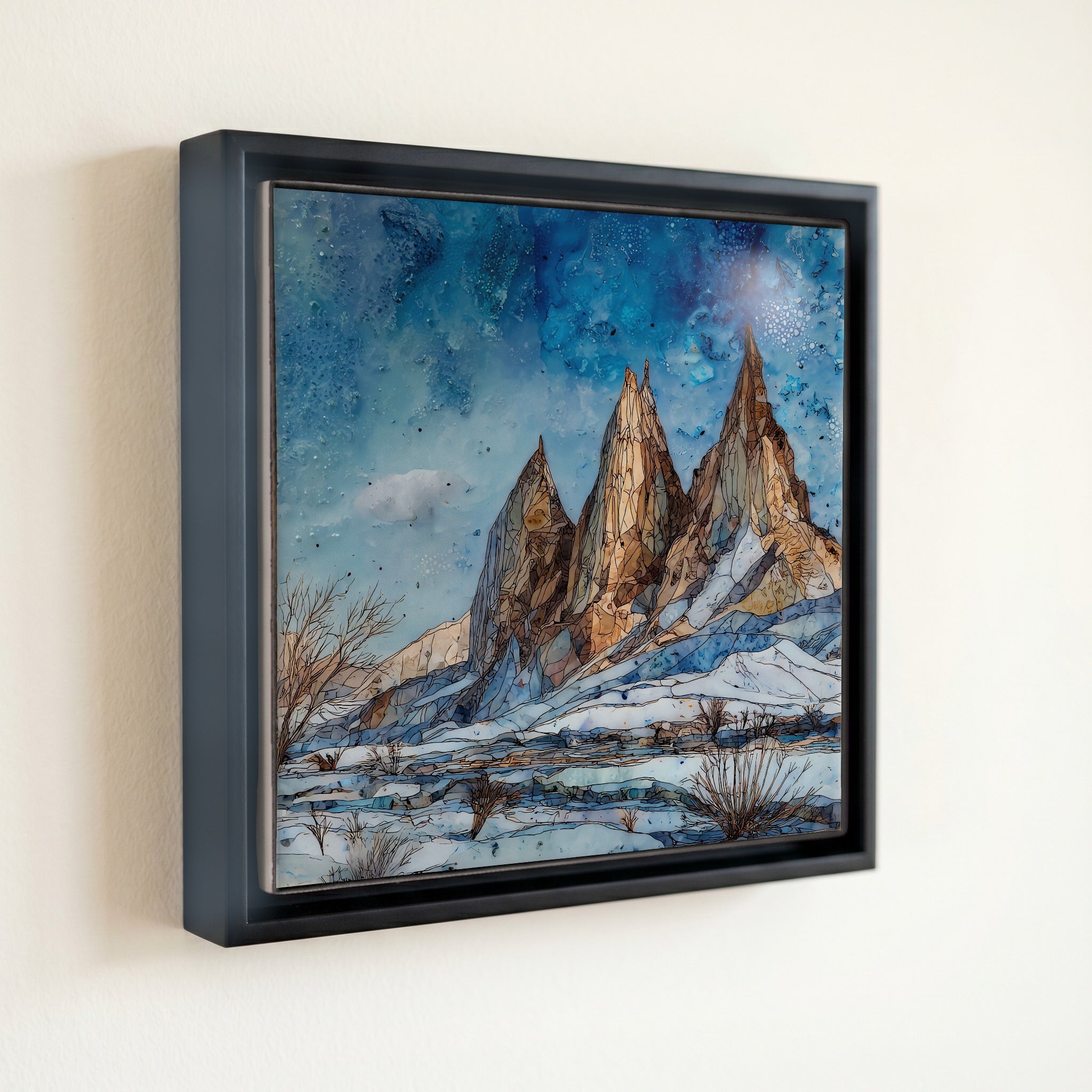 the Badlands winter snow — front