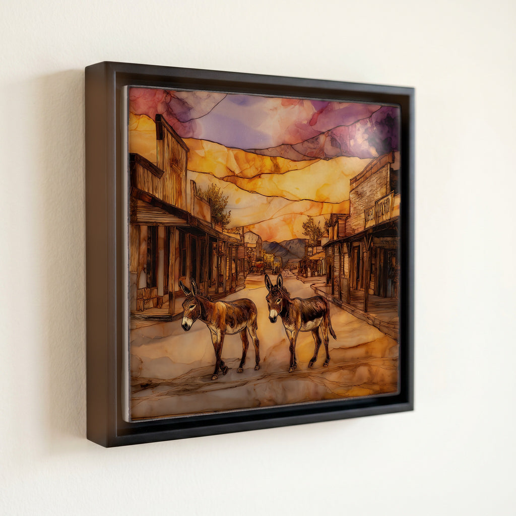 Oatman main street and burros — front